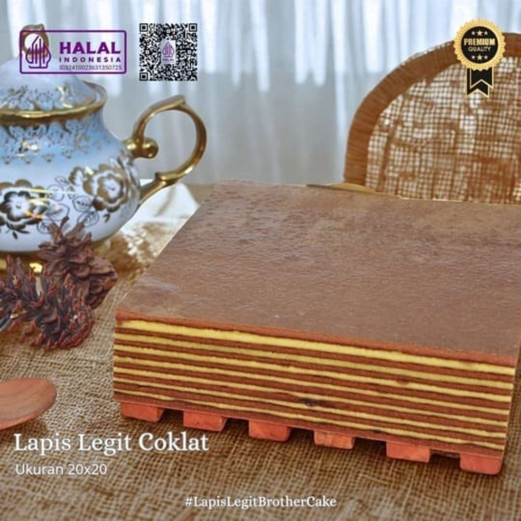 

Lapis Legit Wisman coklat ukuran 20x20cm