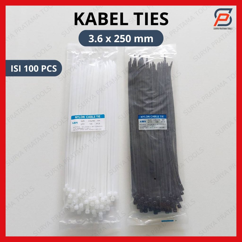 

Kabel Ties 25cm Kabel Tis 3.6cm x 250mm Nylon Cable Ties Tie 25 cm Isi 100 Pcs