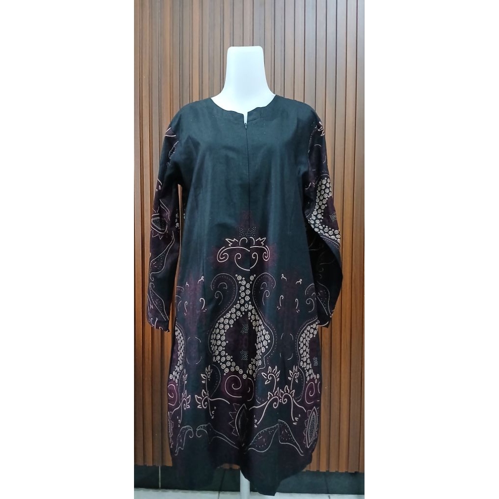 tunik batik wanita lengan panjang