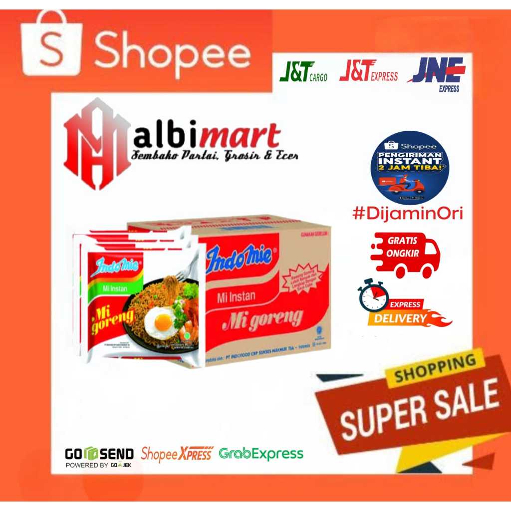 

INDOMIE GORENG DUS ISI 40 DAN VARIAN LAINNYA / INDOMIE GORENG 1 DUS HARGA GROSIR