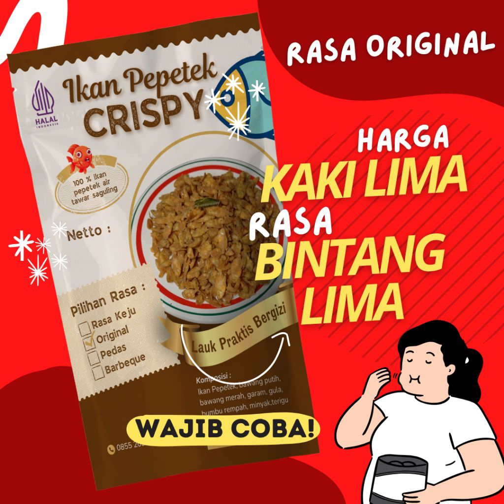 

IKAN CRISPY PEPETEK SAGULING ORIGINAL