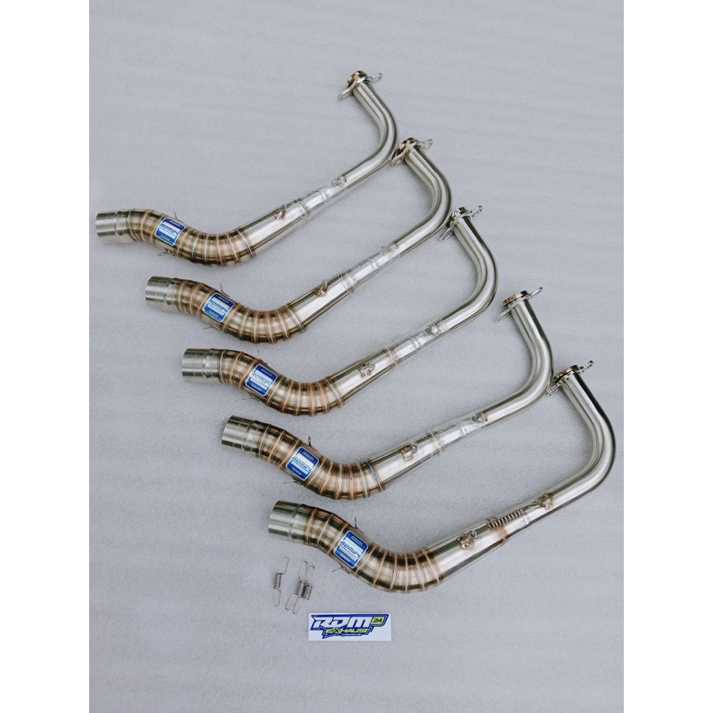 Header / Leheran Non Samlong Titan Stainles Steel Bending Original RDM24 Exhaust For Vario Aerox Mio
