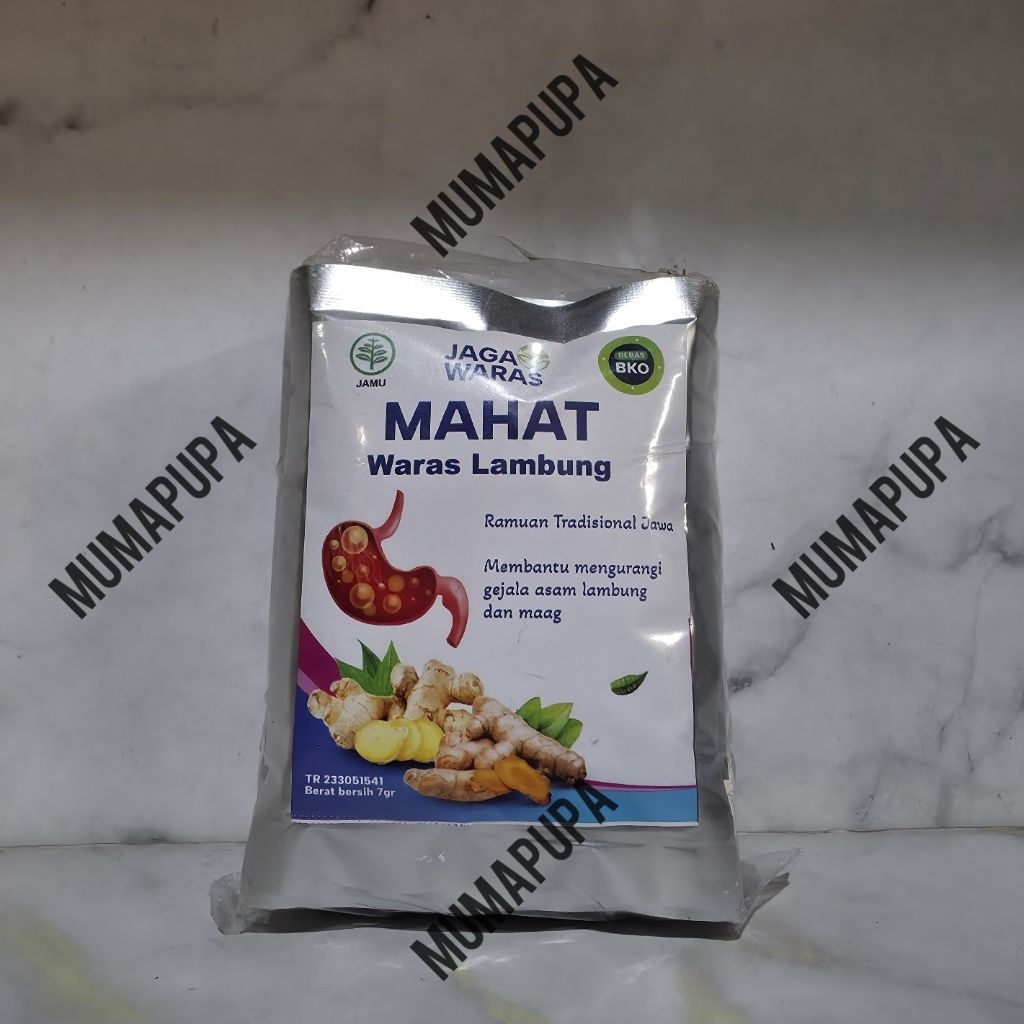 

10 Sachet Jamu Mahat Jaga Waras untuk membantu mengurangi gejala asam lambung dan maag