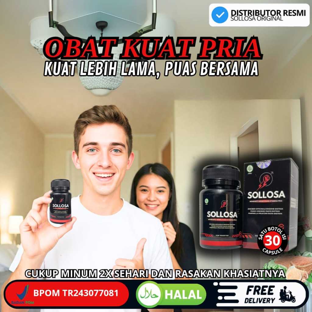SOLLOSA 0BAT KUAT PRIA OBA KUAT PRIA OBATKUATPRIATAHANLAMA100%BPOM KAPSUL DARI BAHAN HERBAL ALAMI