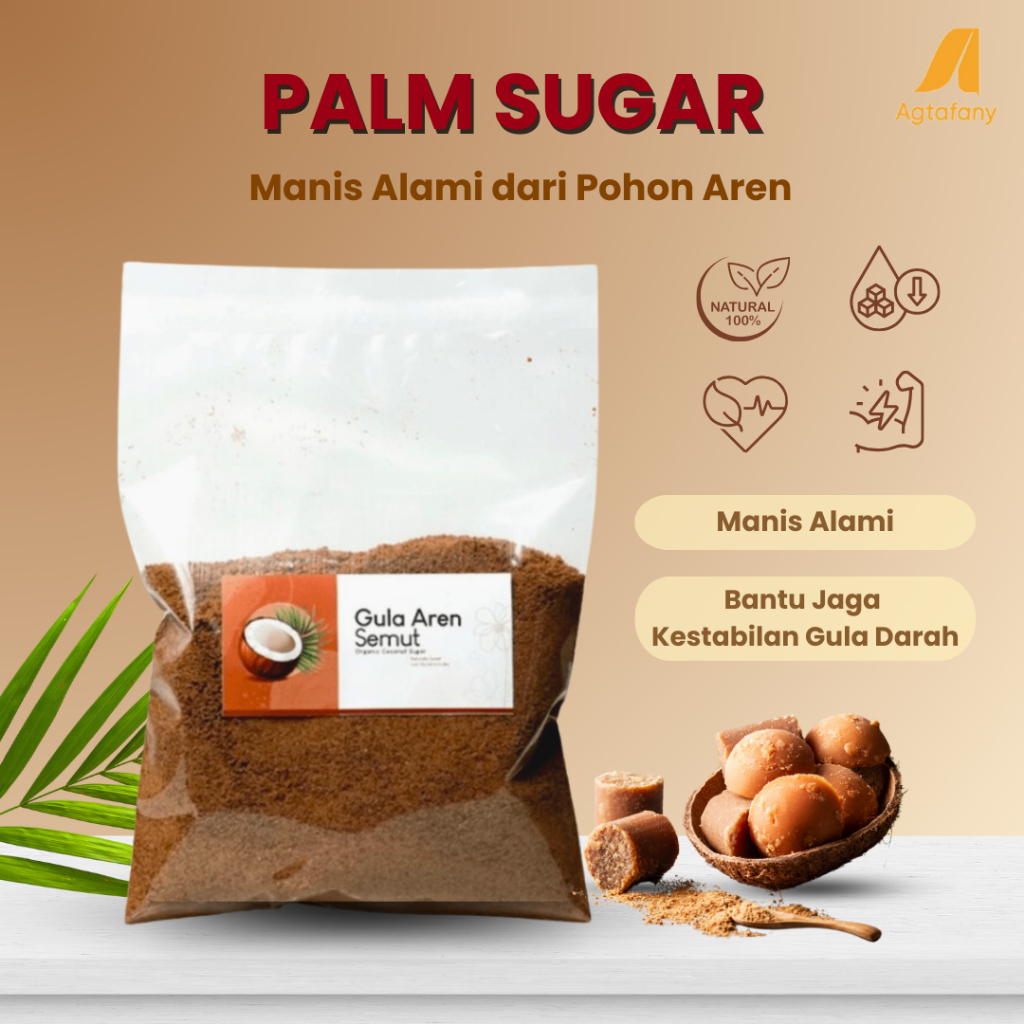

Gula Semut Aren Bubuk 1 Kg | Sugar Palm Organic Brown Sugar Murni 100% Tanpa Campuran