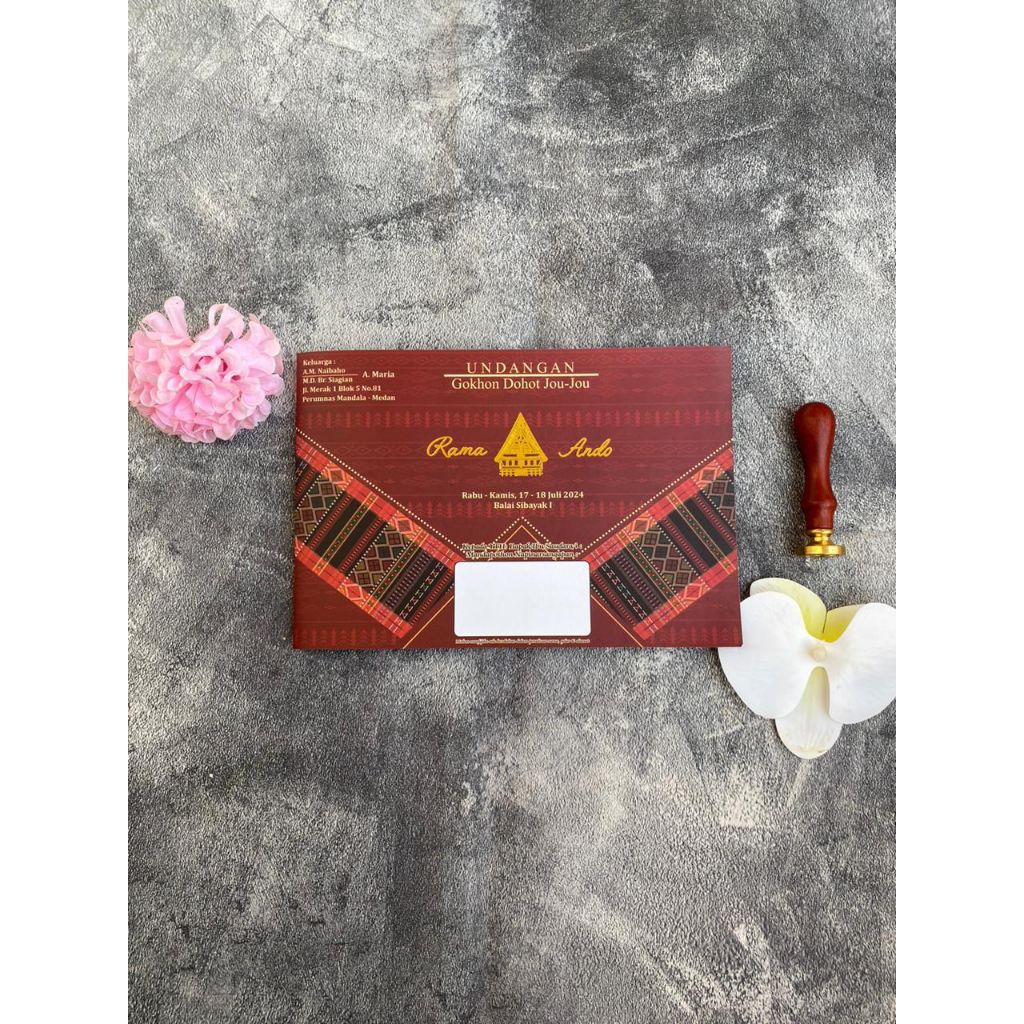 Cetak Undangan Adat Batak Toba / Simalungun / Karo 4 Layer