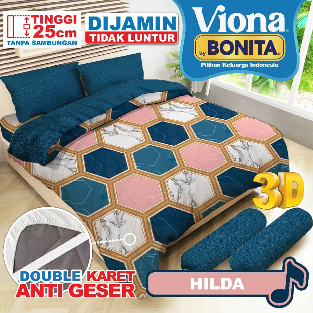 BEDCOVER SET SPREI VIONA BONITA 180x200