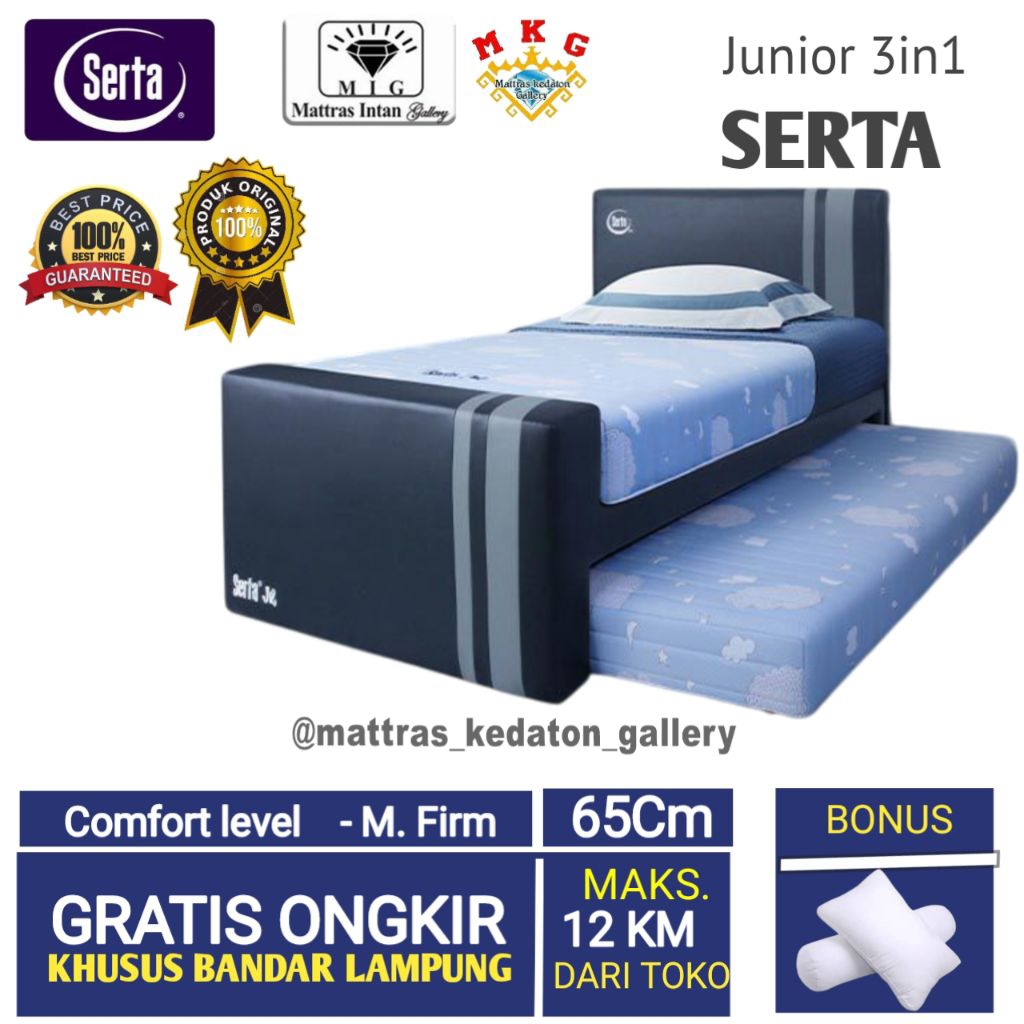 Springbed Serta JR 3in1 120x200 - Kasur Serta spring bed 3 in 1 Mattras intan Gallery