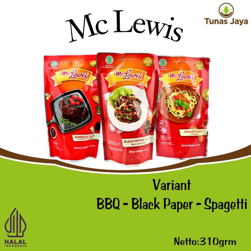 

MC LEWIS Sauce BBQ-BLACK PAPER-SPAGETTI 315grm