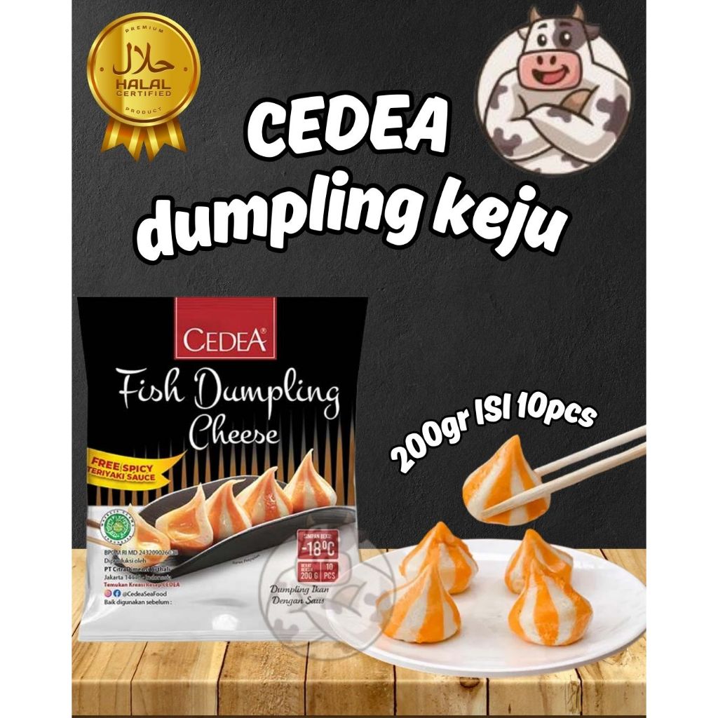 

CEDEA CHEESE DUMPLING (DUMPLING KEJU) 200GR ISI 10PCS FREE SAUS SPICY TERIYAKI