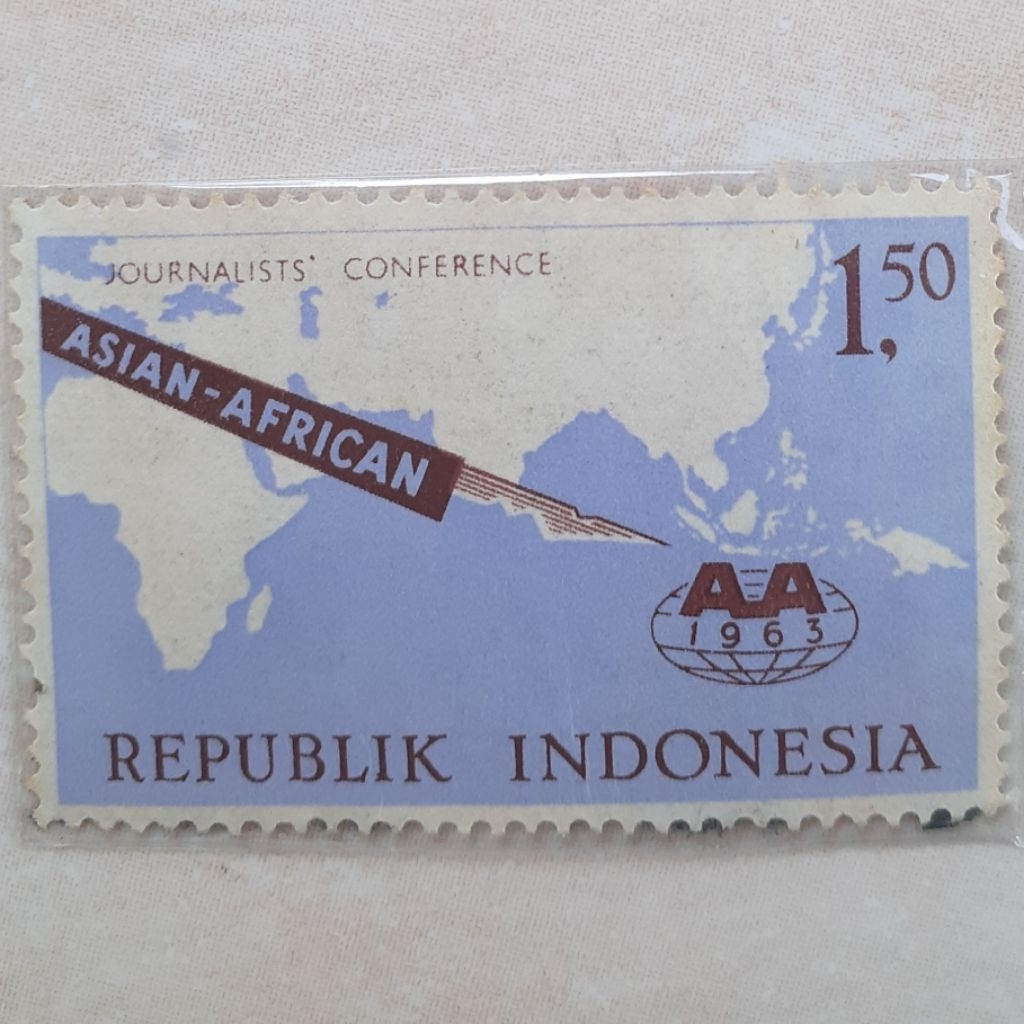 

(ID2) Perangko Indonesia Konferensi Wartawan Asia Afrika (Rp 1.50) Tahun 1963