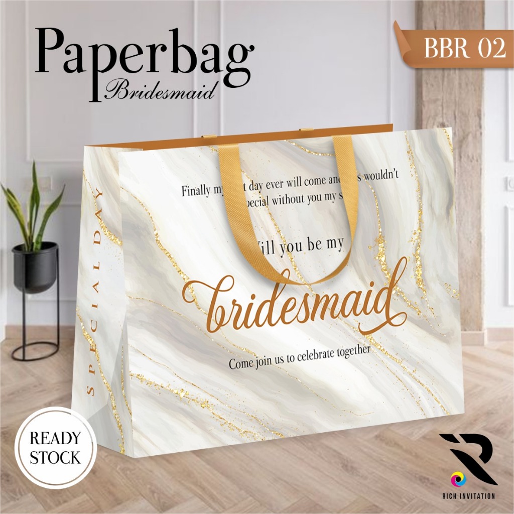 

PAPERBAG BRIDESMAID FULL COLOUR - TAS BRIDESMAID SIMPLE ELEGANT - PAPERBAG BBR 02