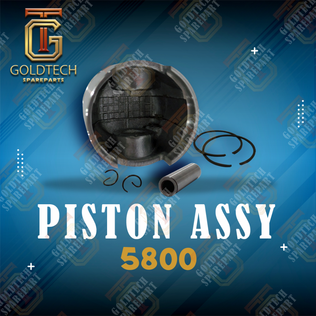 {GT} Piston Assy 5800 Nixon Sparepart Chainsaw Senso Sinso Mesin Potong Pohon Gergaji Goldtech Spare