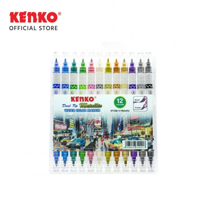 

DUAL TIP WATER COLOR MARKER DTCM-12 METALIC KENKO