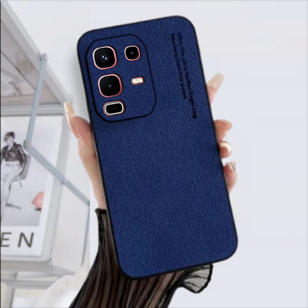 Case Hp Terbaru Infinix Note 50S Note 50X Note 50 Pro Plus Softcase Luxury Plain Leather Casing