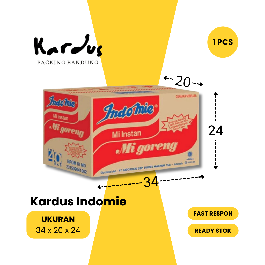 

Kardus Indomie | Ukuran 34 x 20 x 24 | Kardus Packing Bandung - 1 Pcs