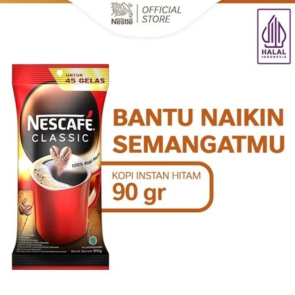 

TP NESCAFE CLASSIC Kopi Instan Bubuk Kopi Hitam Sachet Bag 90g