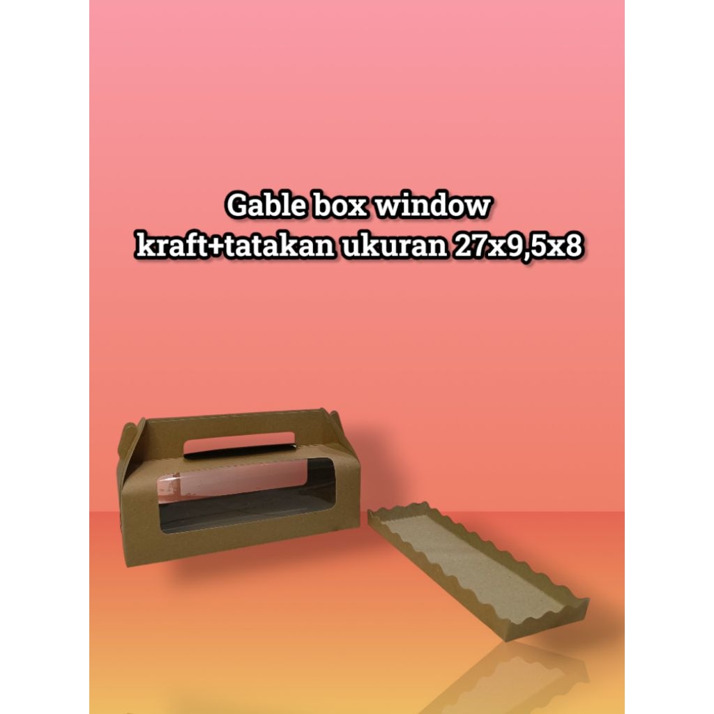 

Gable box window+Tatakan ukuran 27x9,5x8cm