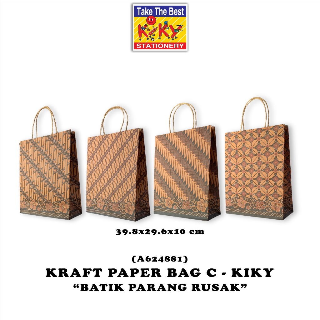 

KIKY Tas Tali Kraft C (Uk. 28 x 34 x 12 cm) - 1 Pack = 10 Pcs