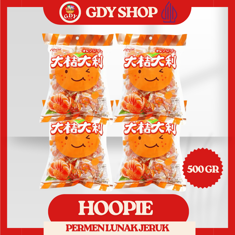 

Hoopie | Permen Lunak | 500gr | Orange | Kenyal