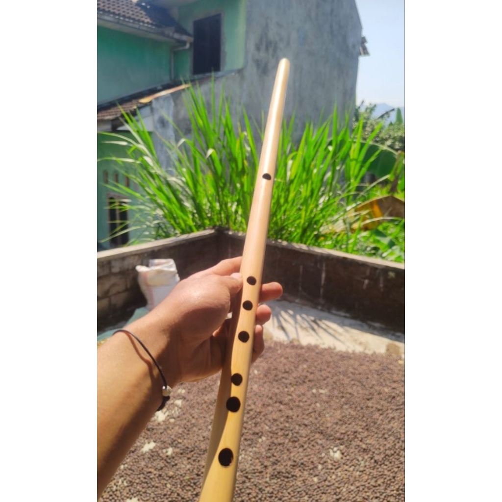 seruling dangdut bambu polos kualitas super packing 5 rb pvc/bambu