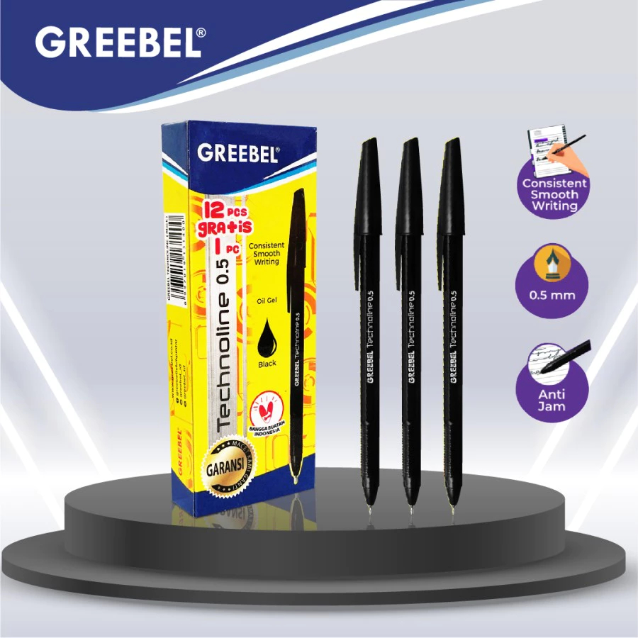 

[ 1 LUSIN ] PEN GREEBEL TECHNOLINE BONUS 1 PCS