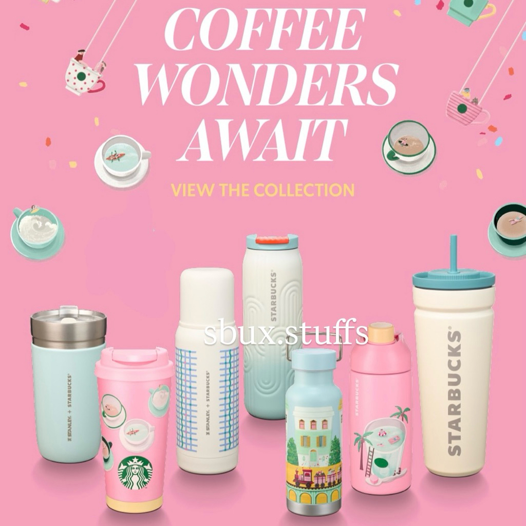 Original Starbucks Summer Mini Neck Pillow Handy Fan Tumbler Mug Coffee Wonders Await Miffy Bag Beam