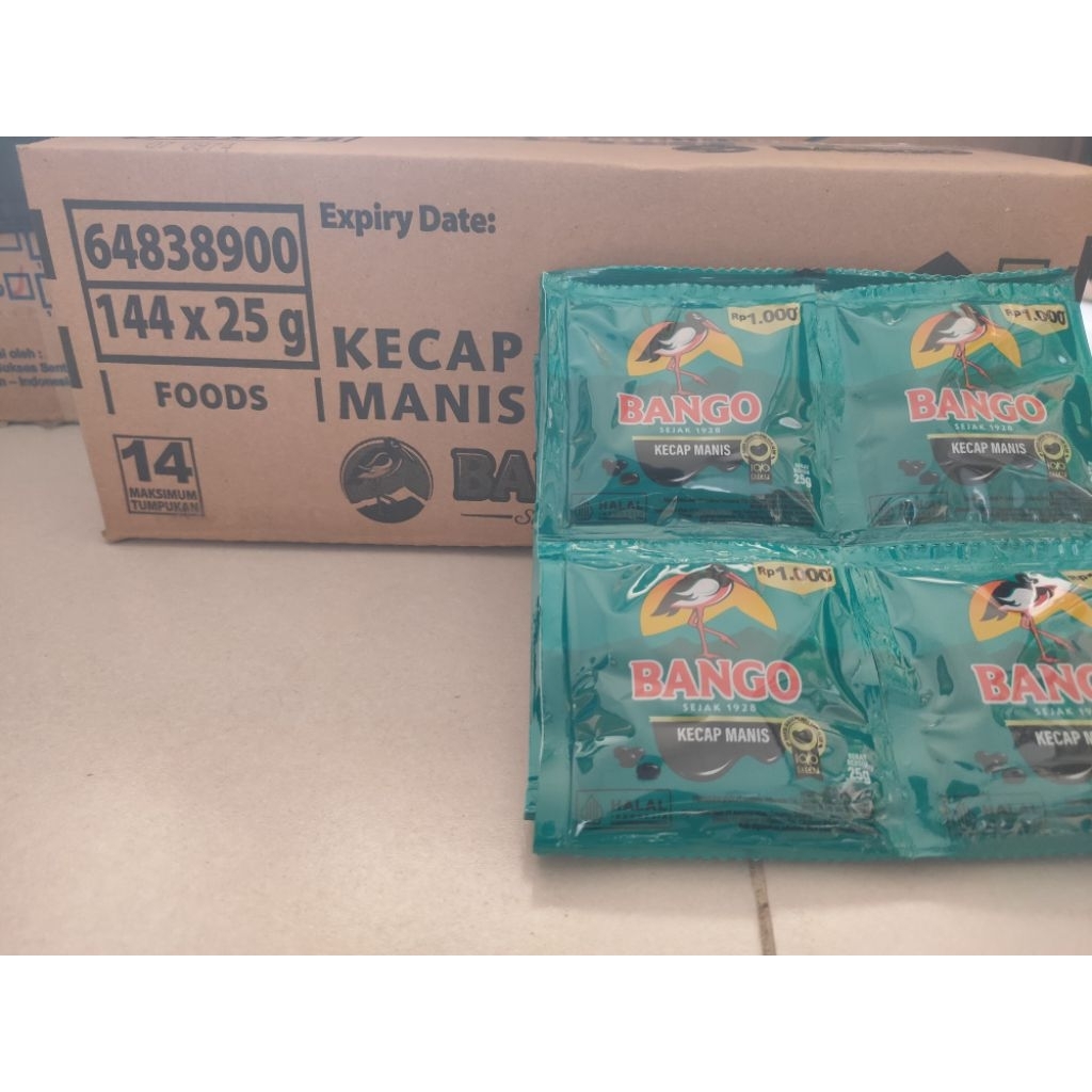 

KECAP BANGO 1 KARTON KEMASAN SACHET ISI 12RENCENG KECAP BANGO