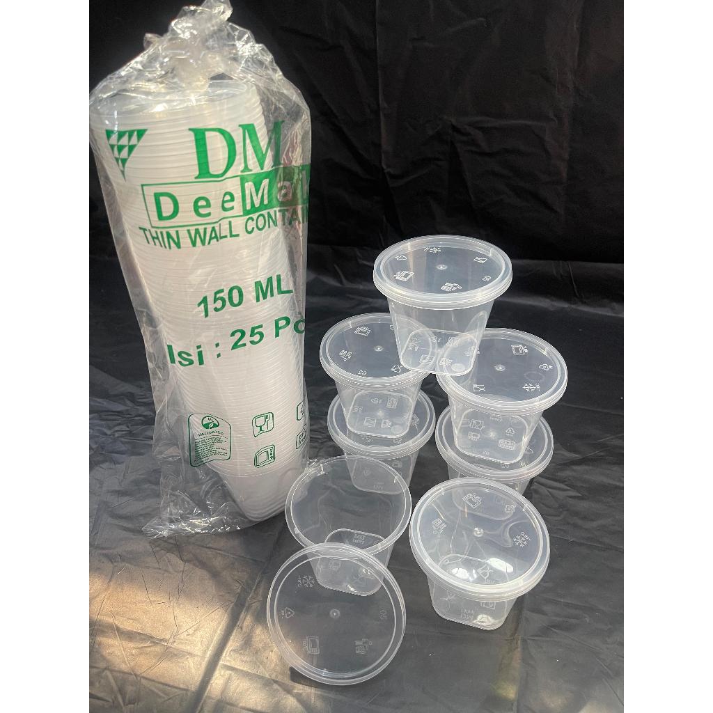 

THINWALL SAMBAL/CUP SAMBAL/TEMPAT SAMBAL/TEMPAT SELAI CROFFLE 150ML MEREK DM ISI 25 PCS TERMURAH