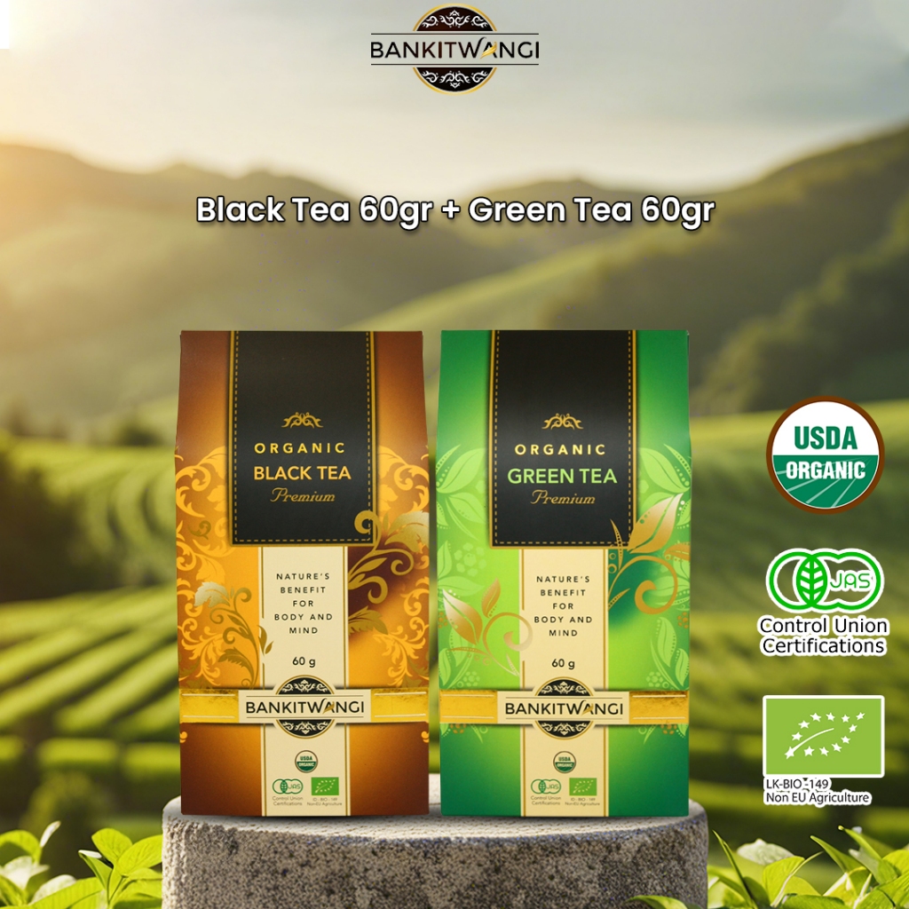 

Paket Bundling Bankitwangi Organic Black Tea 60gr + Green Tea 60gr