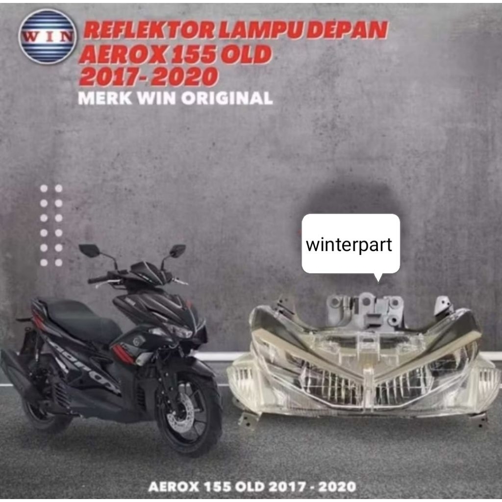 Lampu Reflektor Depan AEROX 155 + LED 2017-2020