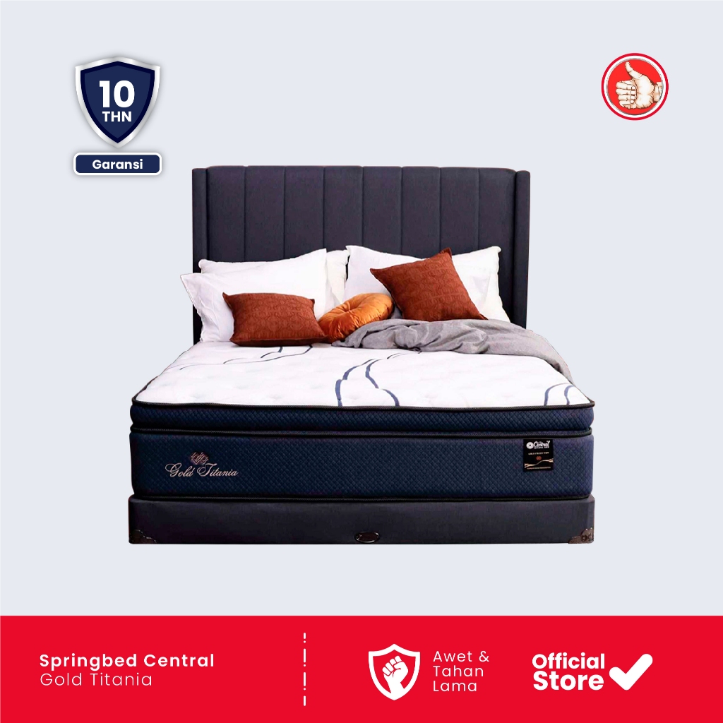 JEMPOL FURNITURE || KASUR SPRINGBED CENTRAL GOLD TITANIA KASUR SAJA