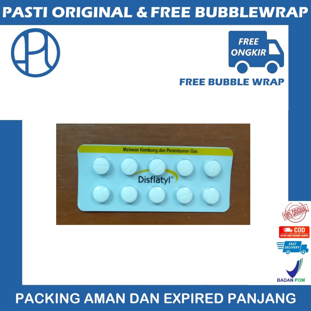 DISFLATYL SIMETHICONE 40MG PER STRIP ISI 10 TABLET