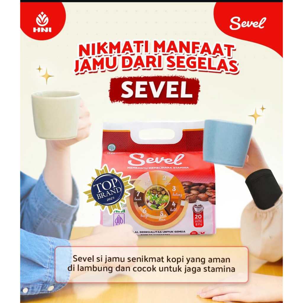 

Kopi SEVEL HNI – Minuman Herbal Kopi Rempah Pilihan | Isi 10 & 20 Sachet