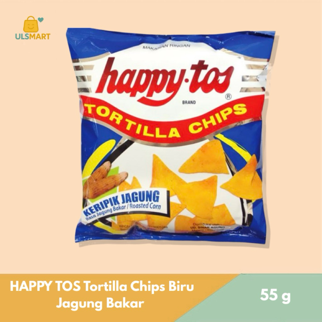 

HAPPY TOS Tortilla Chips Biru Jagung Bakar 55 g