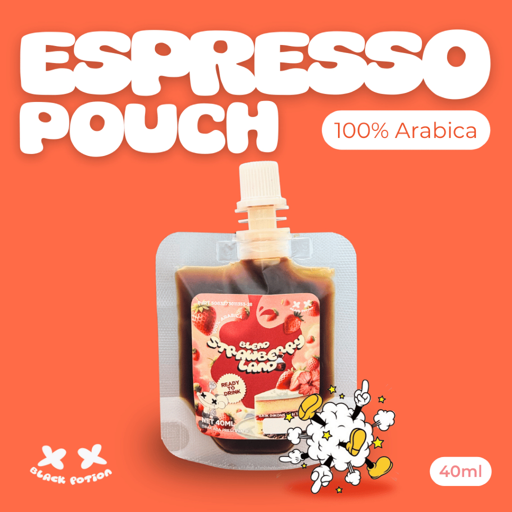 

Espresso Pouch Kopi Konsentrat Full Kopi Arabica (Strawberry Land) - 1 pcs