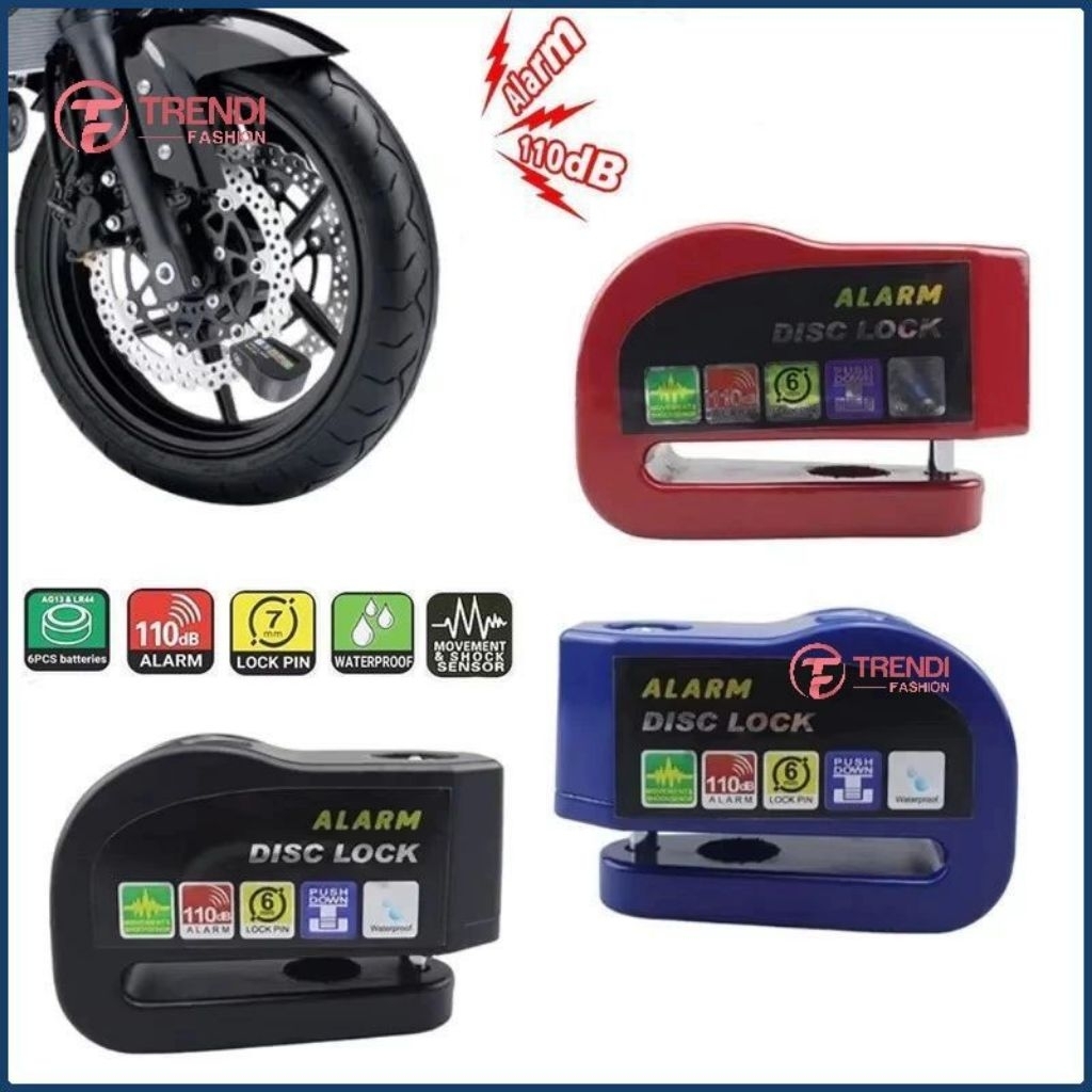 Alarm Disk Lock - Gembok Cakram Alarm Anti Maling - Gembok Cakram Alarm
