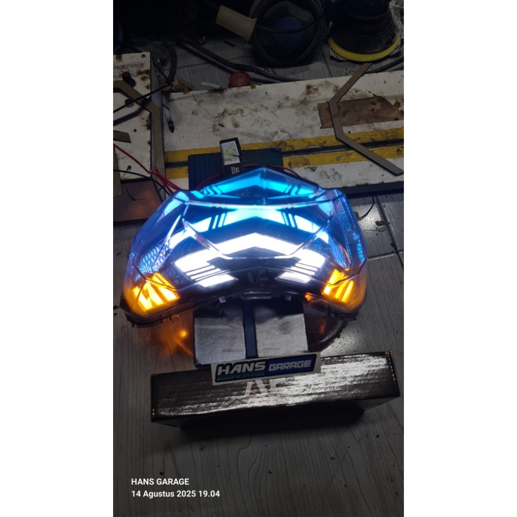 stoplamp lazy timbul akrilik tanpa cat vario led old || pnp tingal pasang