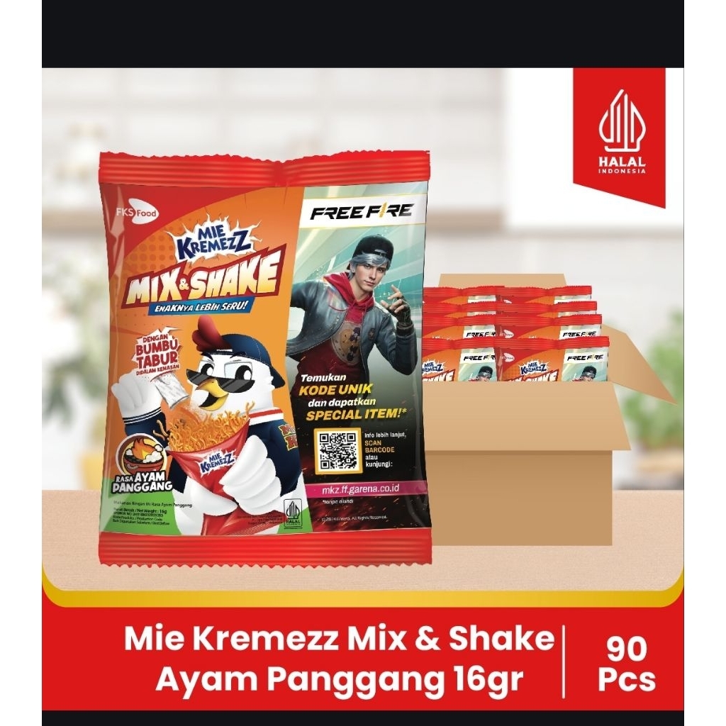 

Kremezz Mix & Shake - Ayam Panggang - 1 Karton (9renceng) - 90 Pcs - 16gr