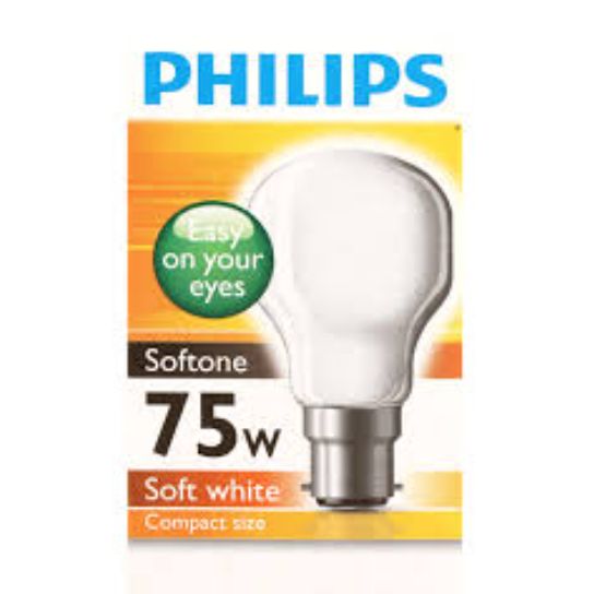 Lampu Philips Bulb Softone 75W