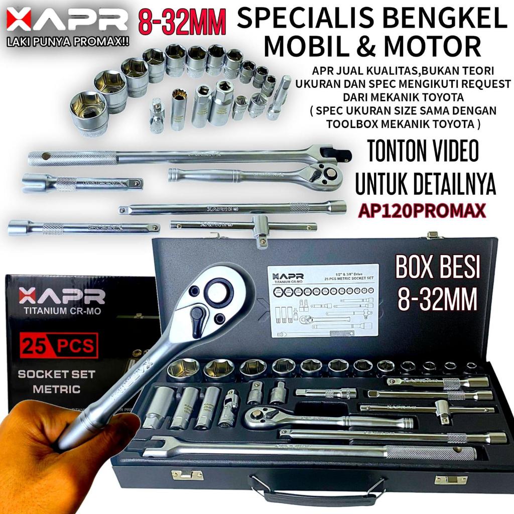 Promo Gila APR KUNCI SHOCK SET TYPE AP120 PROMAX Shock Set 25Pcs Sok Ring Pas L Untuk Bengkel Mobil 