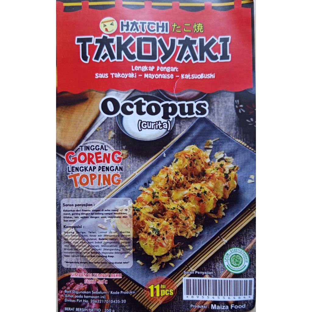 

Hatchi Takoyaki Frozen Food isi 10 pcs