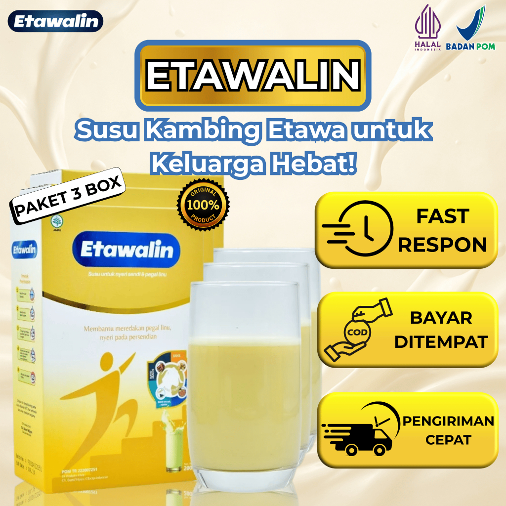

Etawalin 3 Box – Susu Kambing Etawa Kaya Manfaat – Untuk Anak, Dewasa, & Lansia