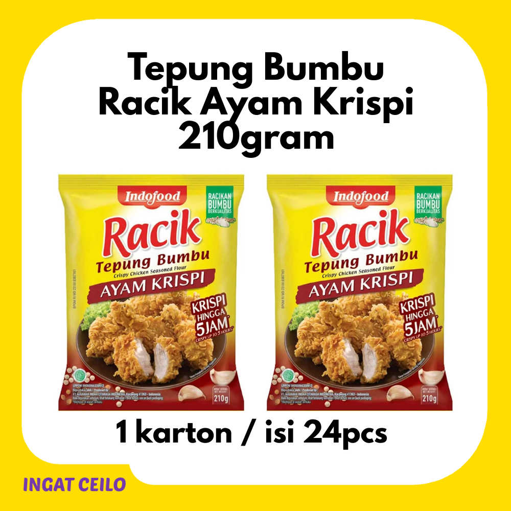 

1 Dus Tepung Racik Ayam Krispi 210gr isi 24pcs | Tepung Racik Ayam Crispy