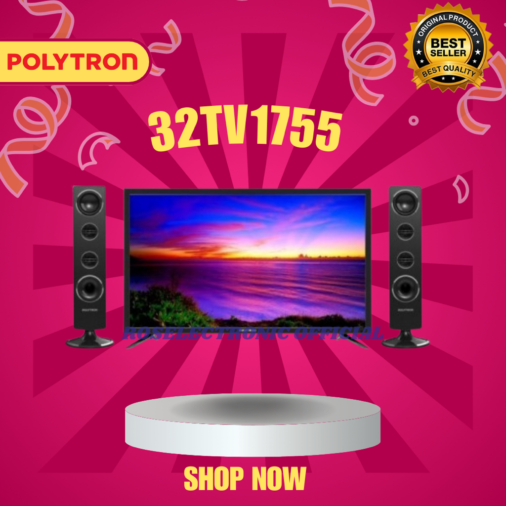 POLYTRON LED TV 32inch PLD 32TV1755/32TV1755/32-TV1755/BERGARANSI RESMI/100% ORIGINAL POLYTRON