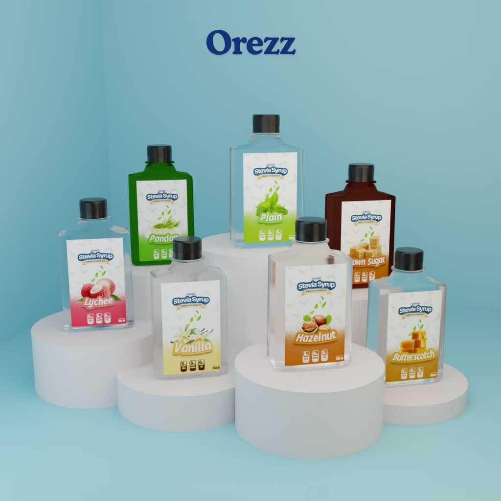 

Stevia Sirup OREZZ Stevia Pemanis Alami Sirup Diet Bebas Gula Sugar Free 250 ml dan 50 ml