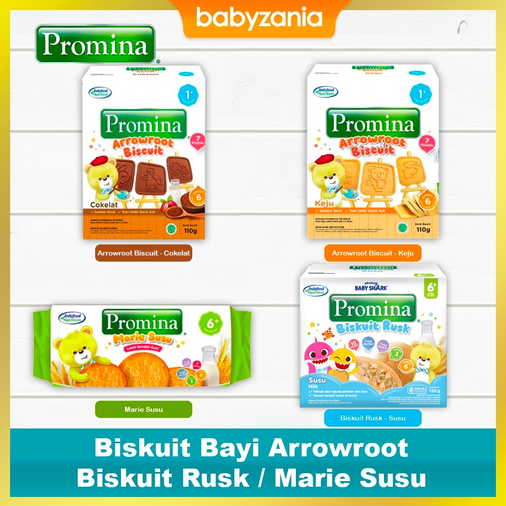 Promina Biskuit Bayi Arrowroot / Biskuit Rusk / Marie Susu