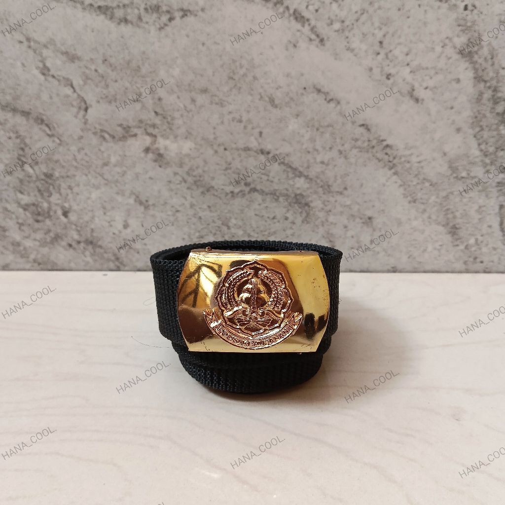 Sabuk ikat pinggang pdh polisi hutan Kuningan logo timbul