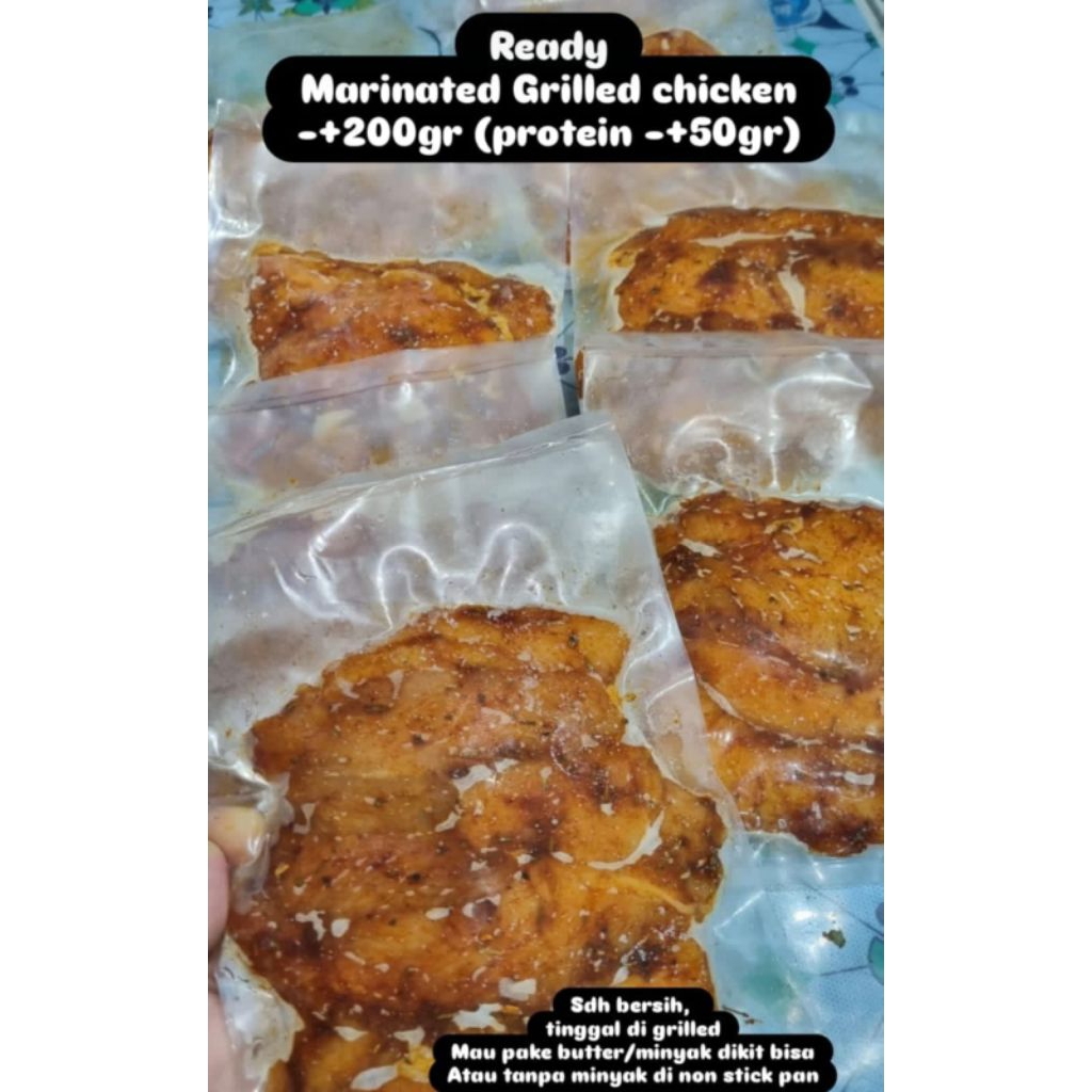 

AYAM FILLET PANGGANG +- 200GR uda di marinated dry rub untuk. diet. gym mania, diabetes.