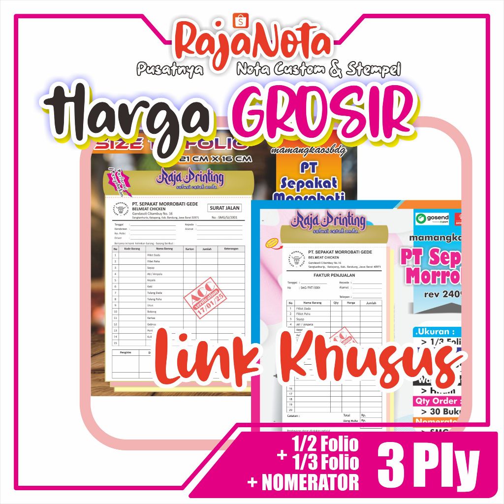 

RajaNota 20buku +30 buku + Nomerator Harga Grosir